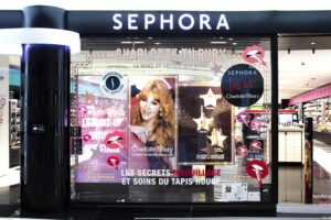 A Sephora window signage.