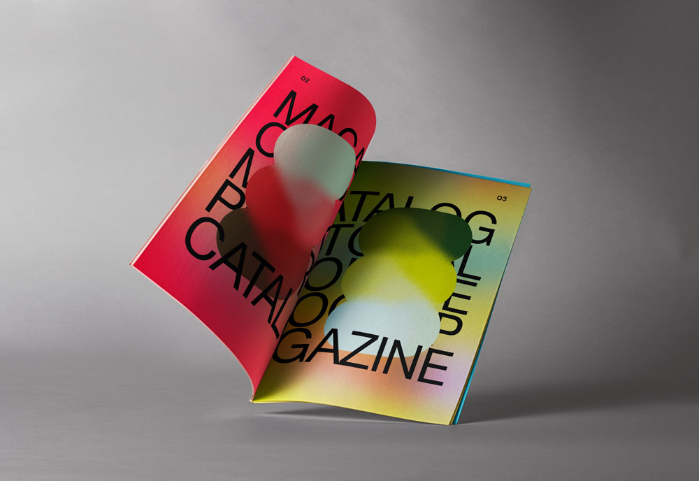 a magazine with a colorful cover