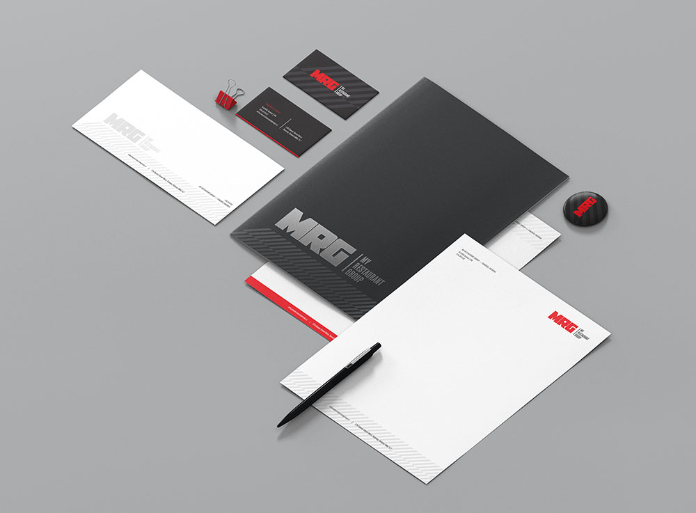 a black and white stationery