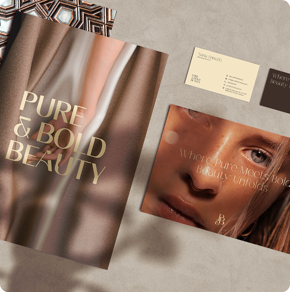 a group of business cards and a magazine