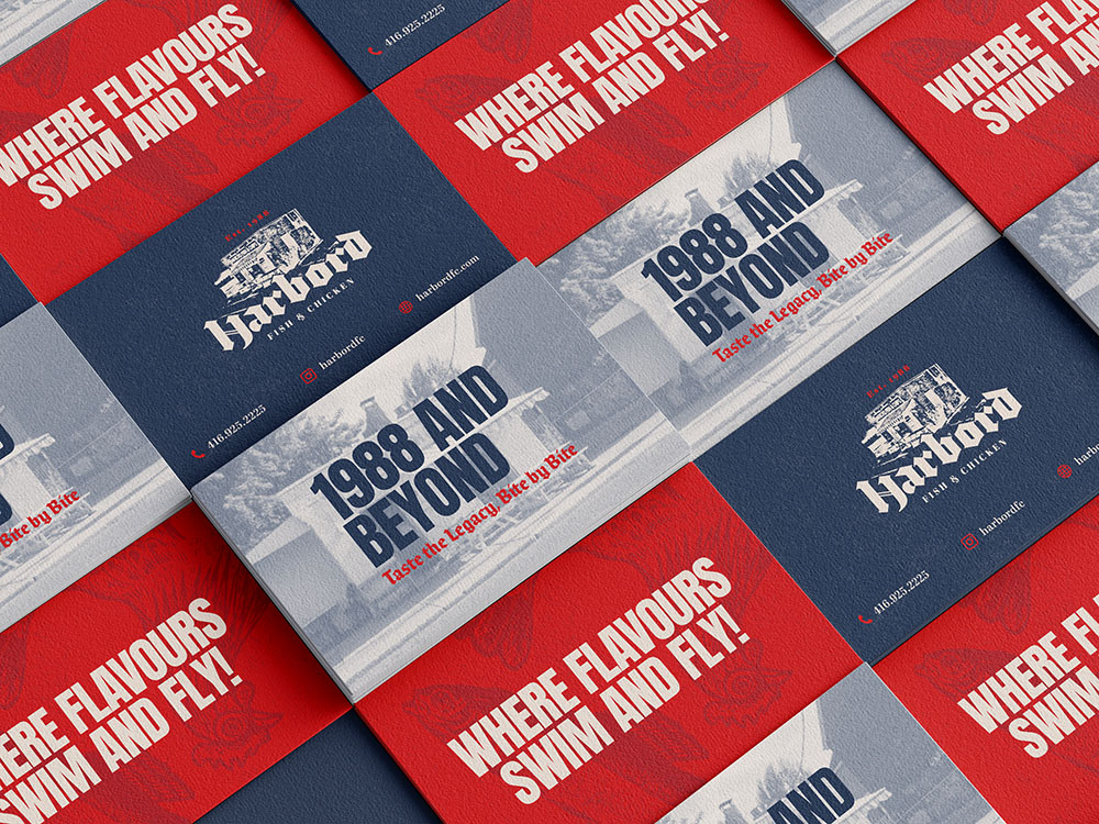 a group of red and blue cards