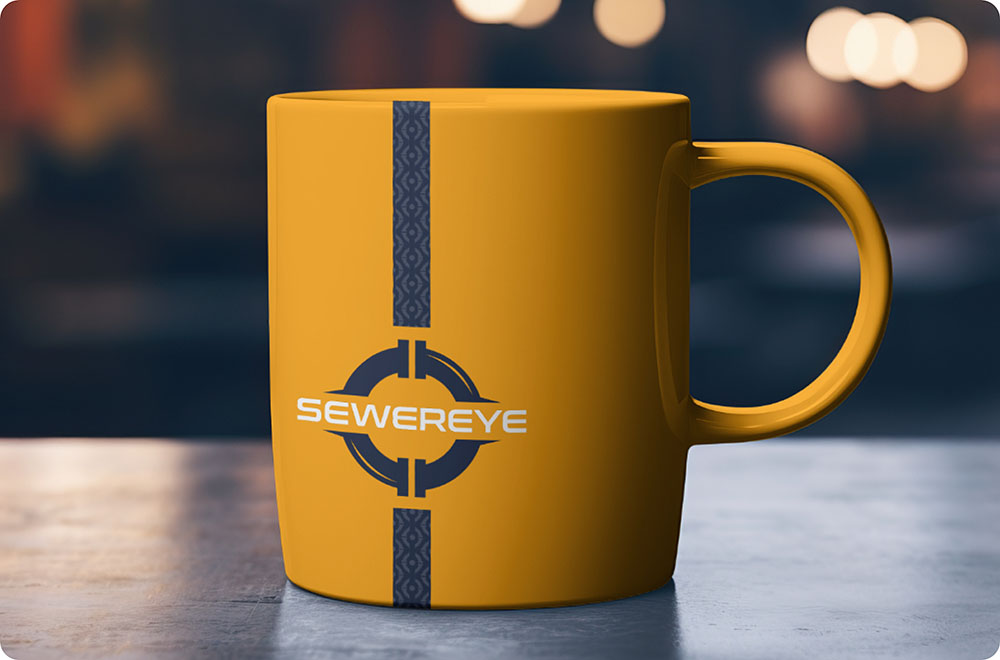 a yellow coffee mug on a table